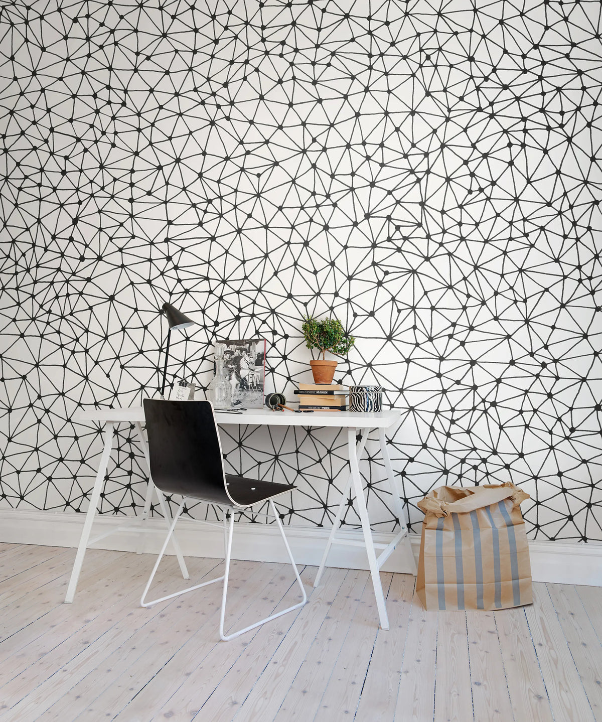 Twinkle Twinkle, Black Mural Wallpaper - room preview 03