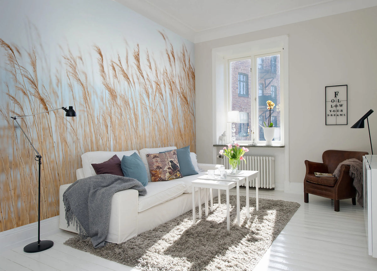 Swaying Wheat Mural Wallpaper - room preview 03