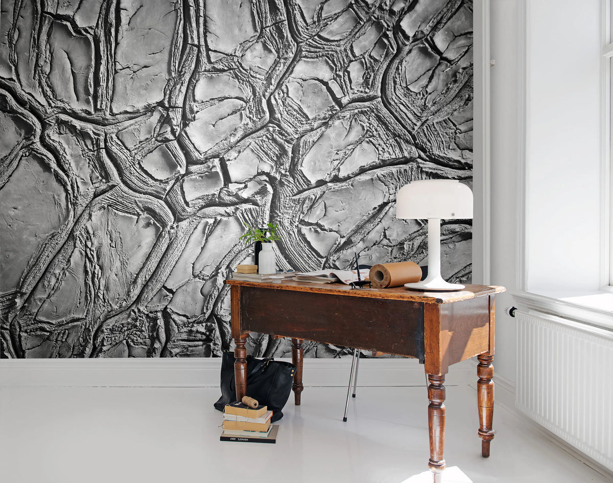 Dried Clay Mural Wallpaper - room preview 03