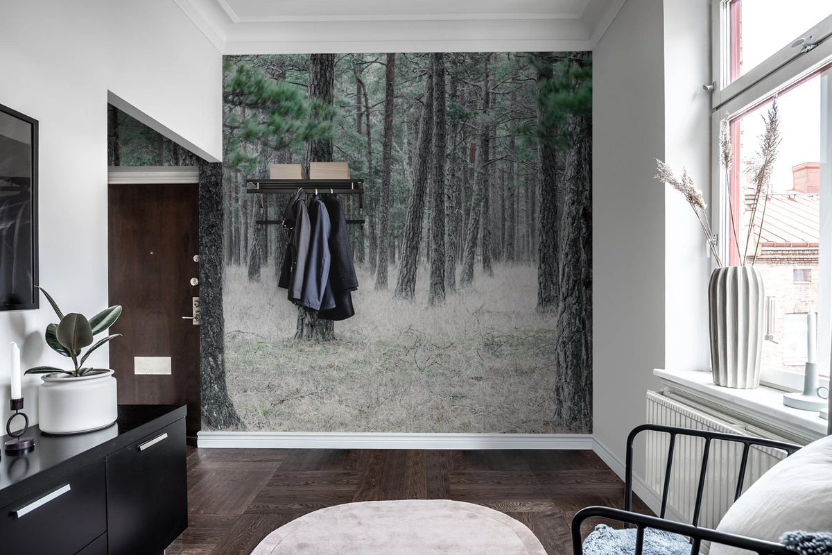 Pine Forest Mural Wallpaper - room preview 03