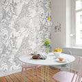 Treasure Hunt, Black and White Mural Wallpaper - room preview 03