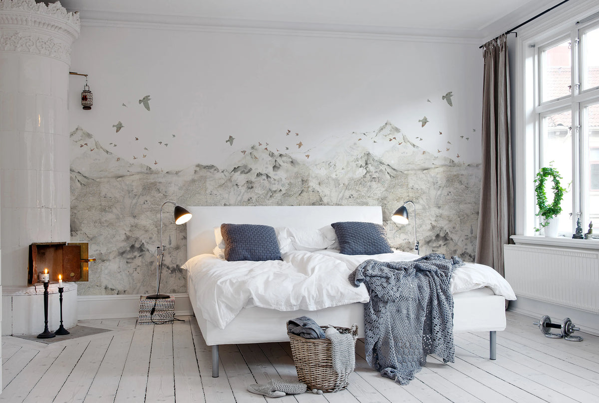 Paper Mountains Mural Wallpaper - room preview 03