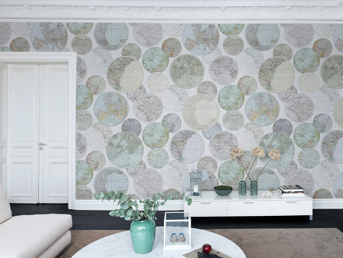 Globes Gathering, Dew Mural Wallpaper - room preview 03