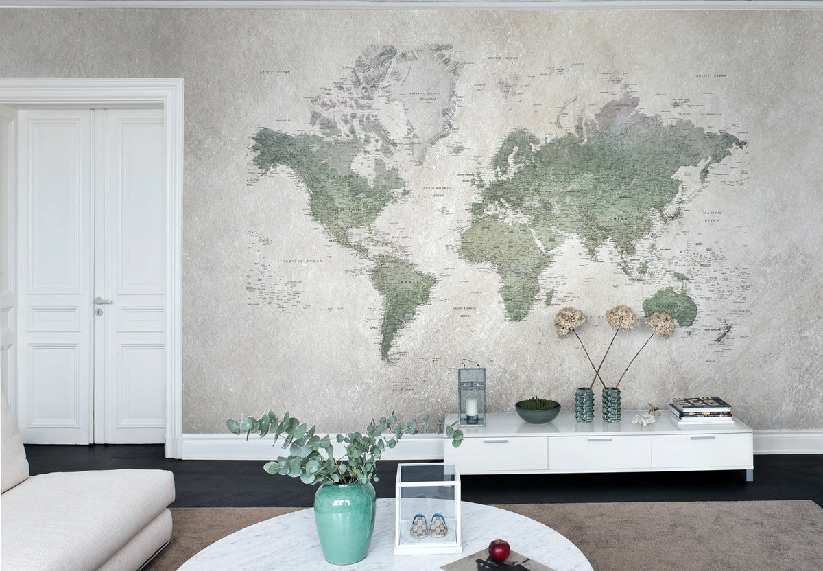 School Atlas Mural Wallpaper - room preview 03