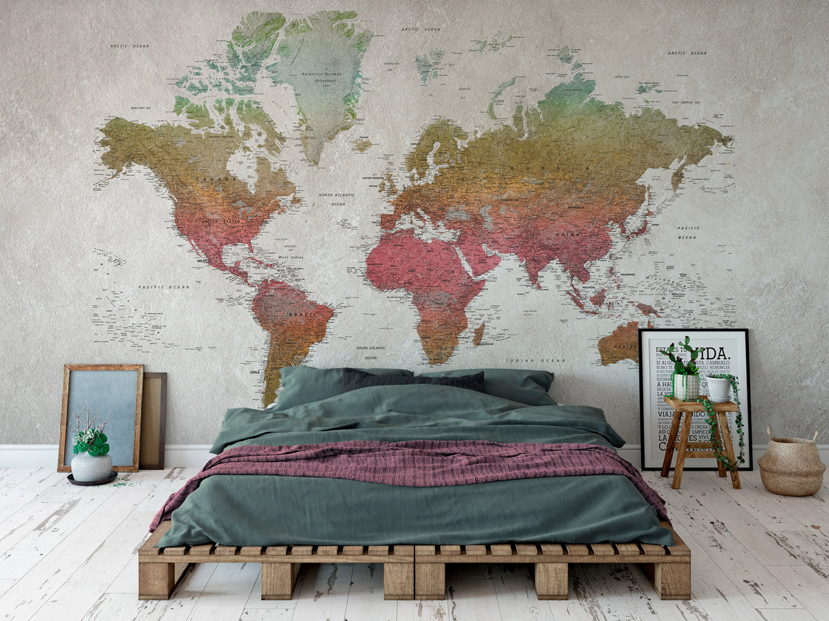 School Atlas, Rainbow Mural Wallpaper - room preview 03