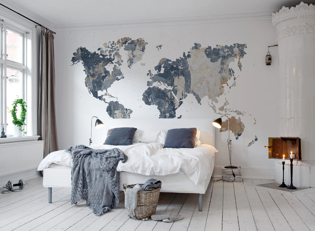 Your Own World, Battered Wall Mural Wallpaper - room preview 03