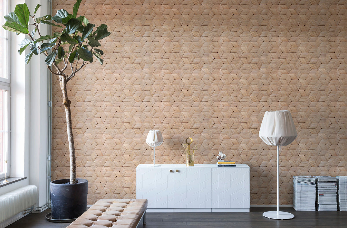Birch Bark Braids Mural Wallpaper - room preview 03