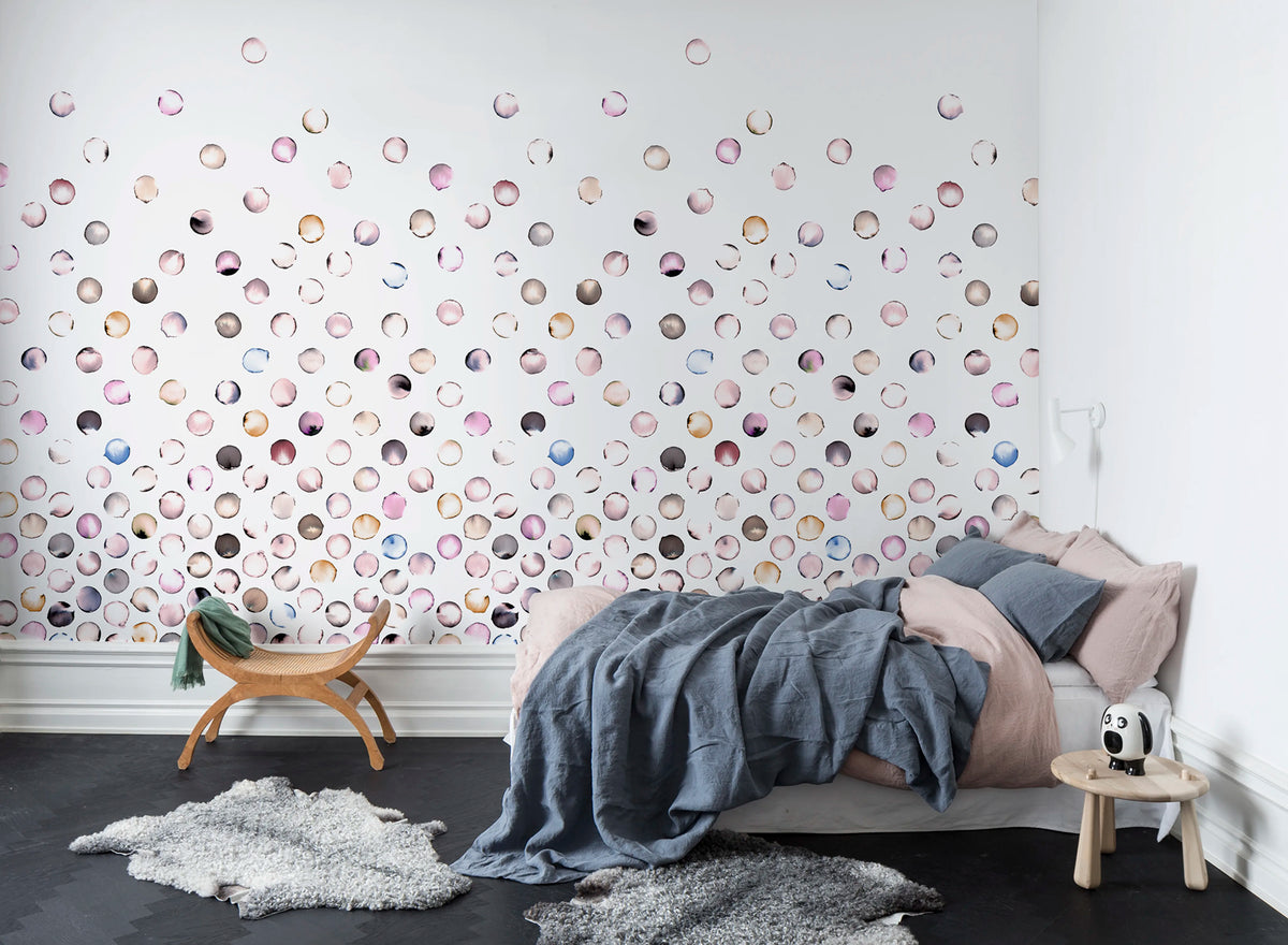 Lenses, Peach Mural Wallpaper - room preview 03