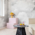 Cuddle Clouds, Graphite Mural Wallpaper - room preview 03