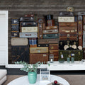 Stacked Suitcases Mural Wallpaper - room preview 03