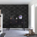 Elevation Lines, Black Mural Wallpaper - room preview 03