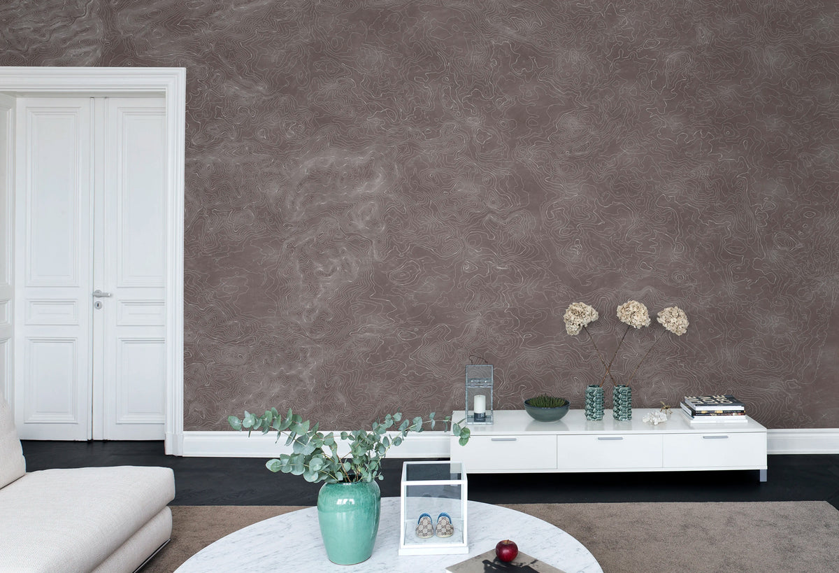 Elevation Lines Mural Wallpaper - room preview 03