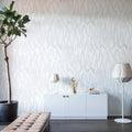 Pulse of Passion, White Mural Wallpaper - room preview 03