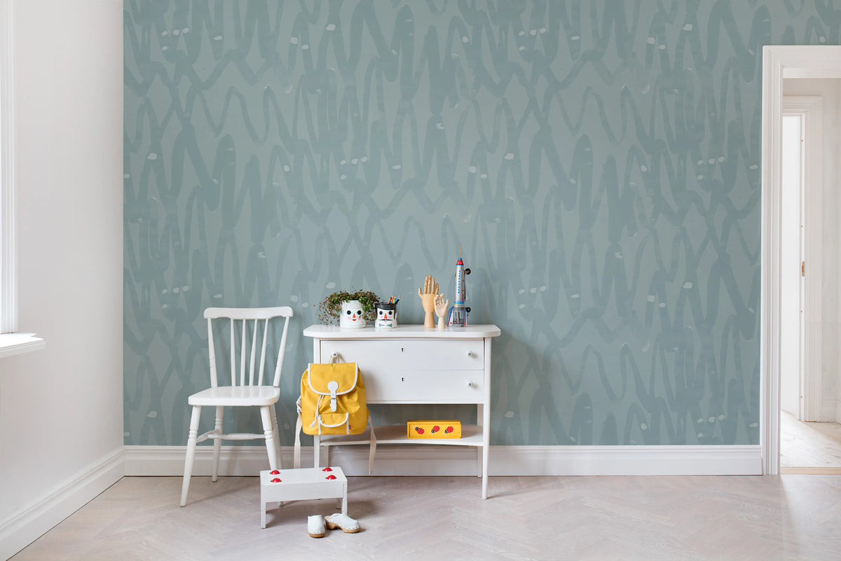 Pulse Of Passion, Mint Mural Wallpaper - room preview 03