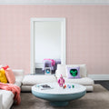 Perfect Fit, Powder Pink Mural Wallpaper - room preview 03