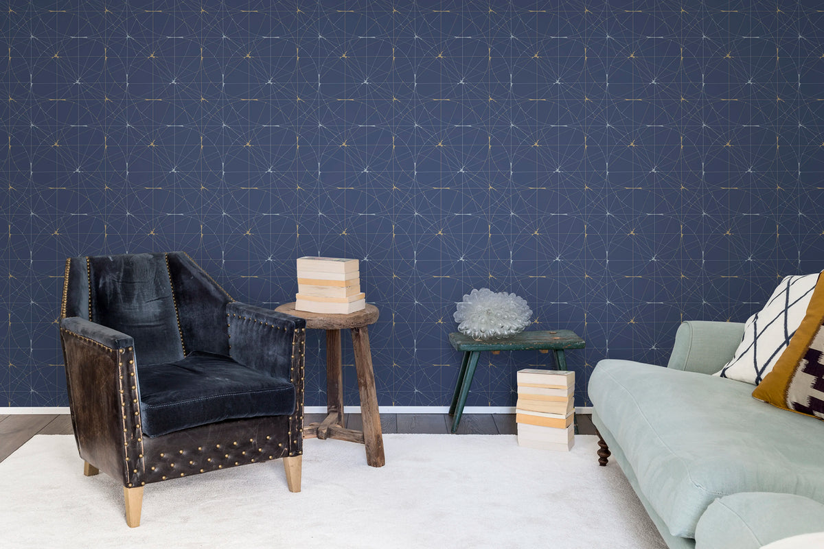 Perfect Fit, Royal Blue Mural Wallpaper - room preview 03