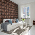 Leather Rhombs, Vintage Mural Wallpaper - room preview 03