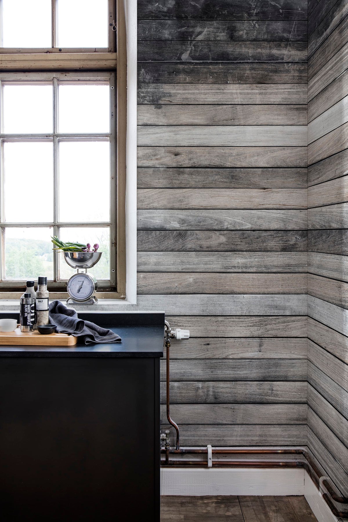 Worn Wood Mural Wallpaper - room preview 03