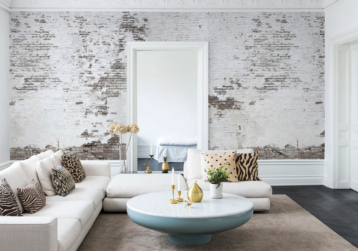 Industrial Ivory Mural Wallpaper - room preview 03