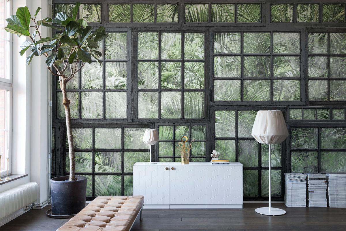Perspective Jardin, Noir Mural Wallpaper - room preview 03