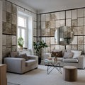 Factory Window, Sepia Mural Wallpaper - room preview 03