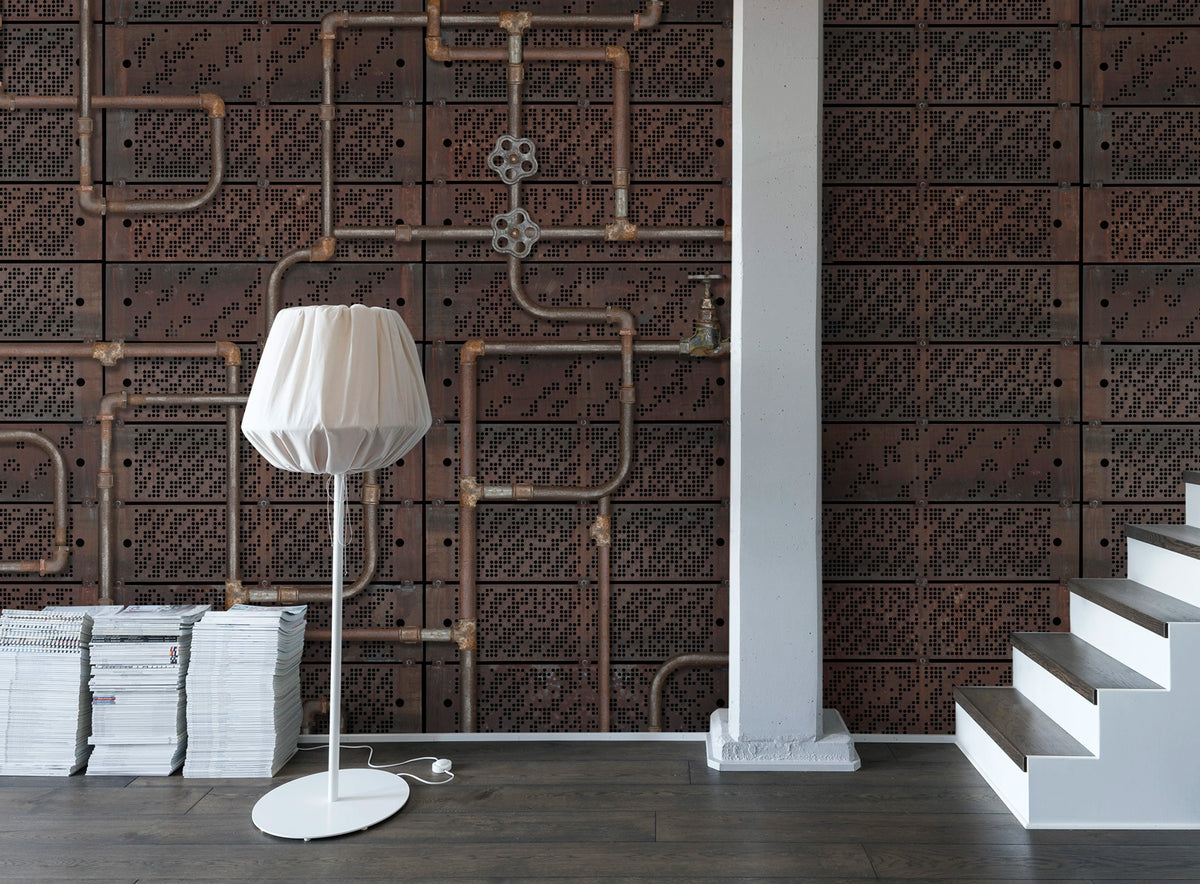 Pipework Oxidation Mural Wallpaper - room preview 03