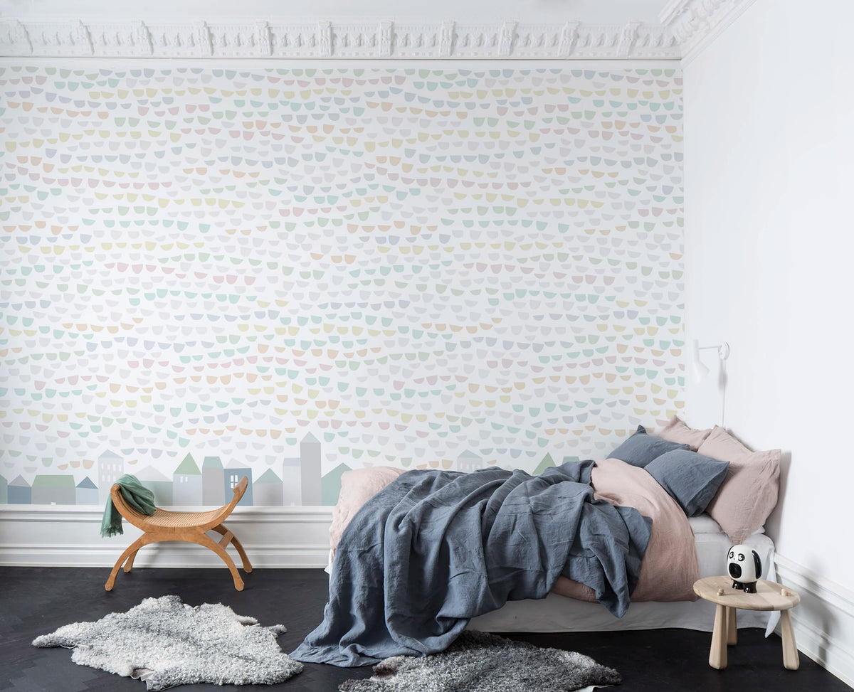 Elephant Tears, Pastel Mural Wallpaper - room preview 03