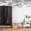 Cotton Skies, Black Mural Wallpaper - room preview 03