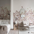 May Meadow, Dusty Pink Mural Wallpaper - room preview 03