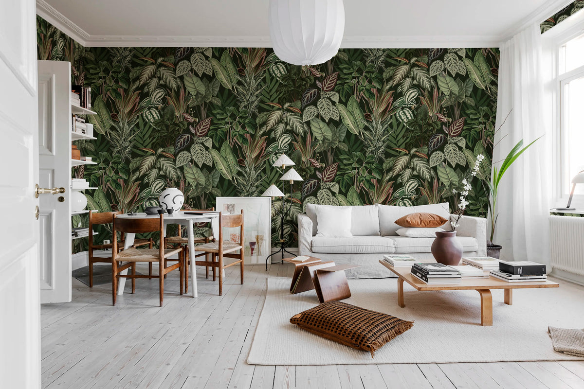 Mischievous Monkeys, Lush Mural Wallpaper - room preview 03