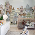 London Houses, Summer Mural Wallpaper - room preview 03