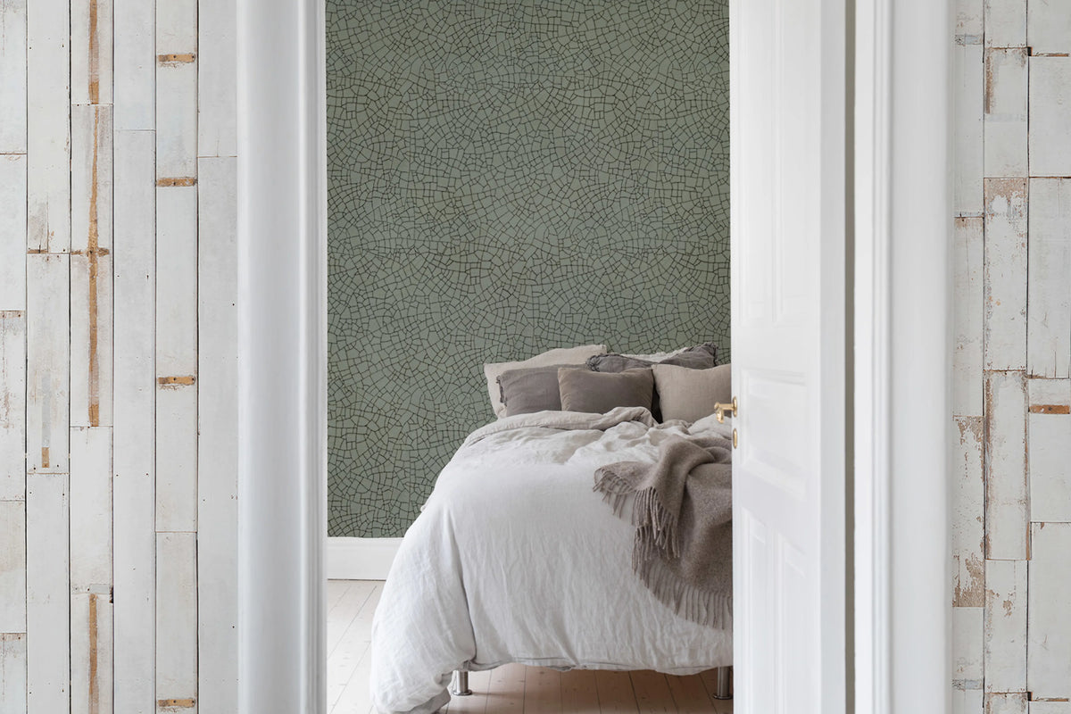 Raku Crackle, Jade Mural Wallpaper - room preview 03