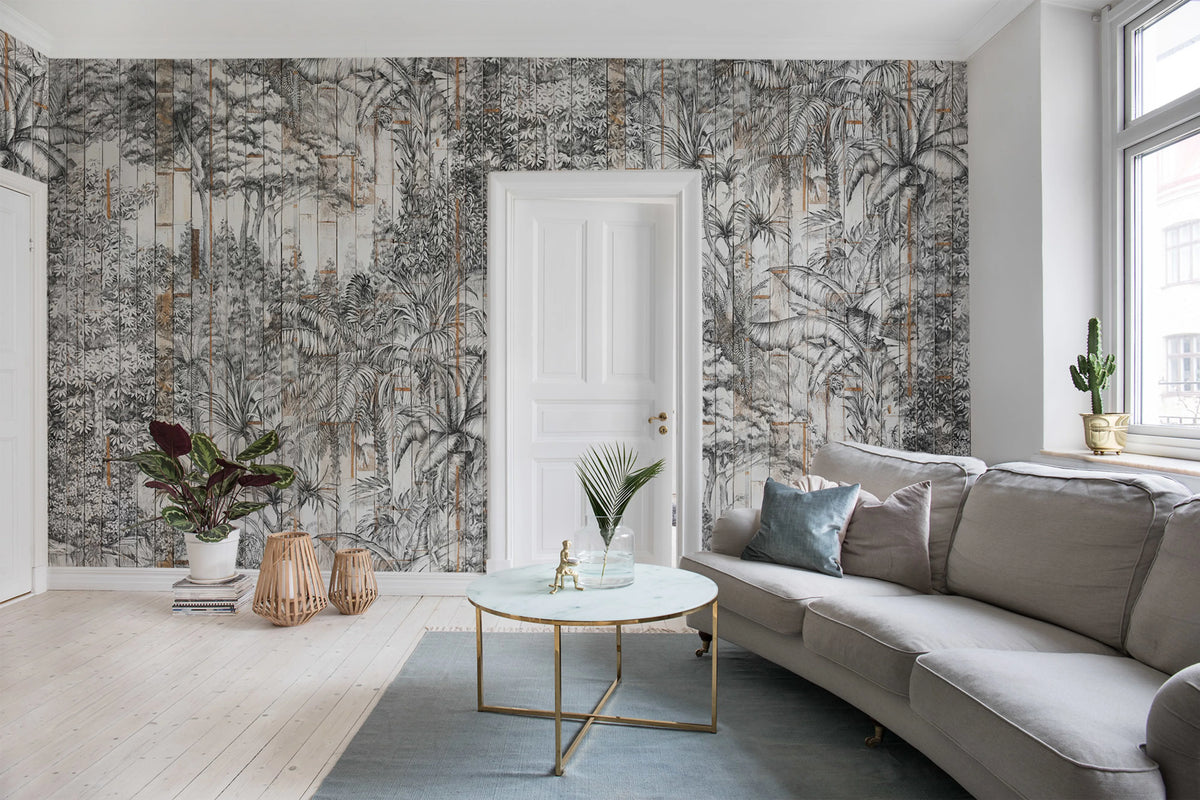 Secret Garden, Bali Boards Mural Wallpaper - room preview 03