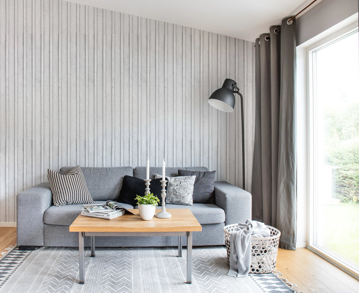 Swedish Cottage, White Mural Wallpaper - room preview 03