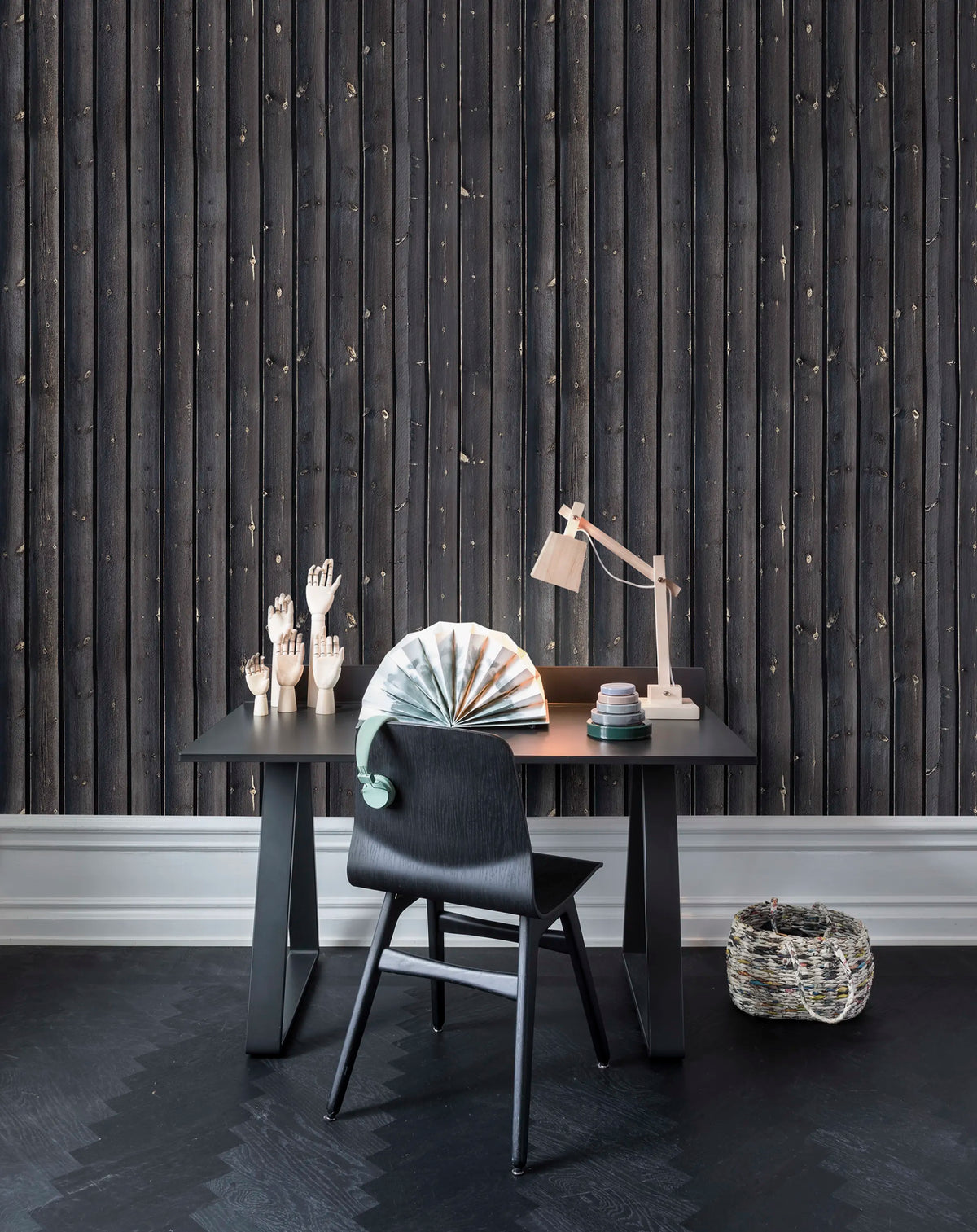 Coffee Wood Mural Wallpaper - room preview 03