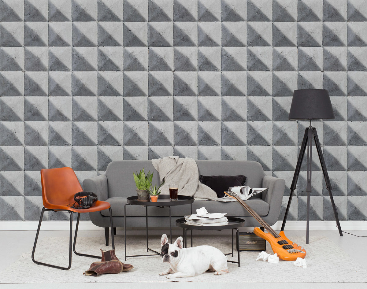 Triangle Square Mural Wallpaper - room preview 03