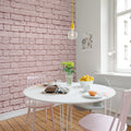 Soft Bricks, Pink Mural Wallpaper - room preview 03