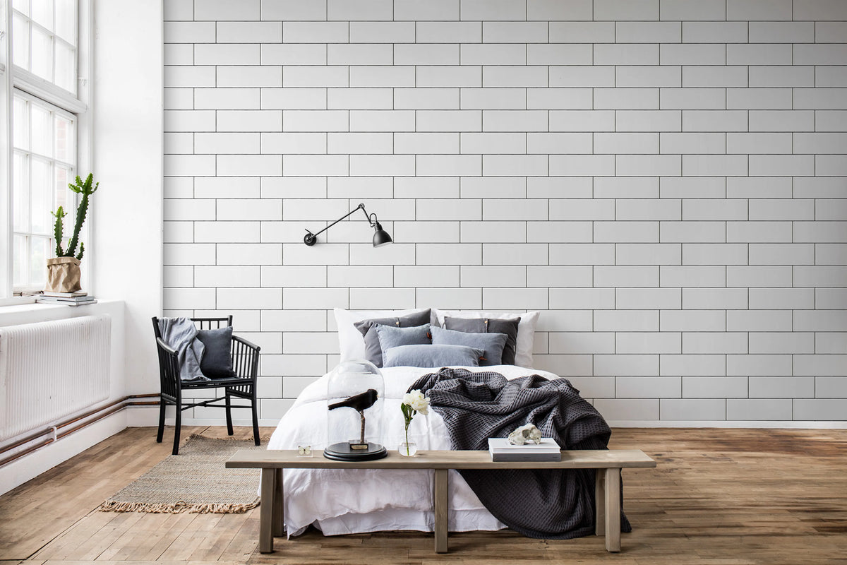 Oblong Tiles Mural Wallpaper - room preview 03