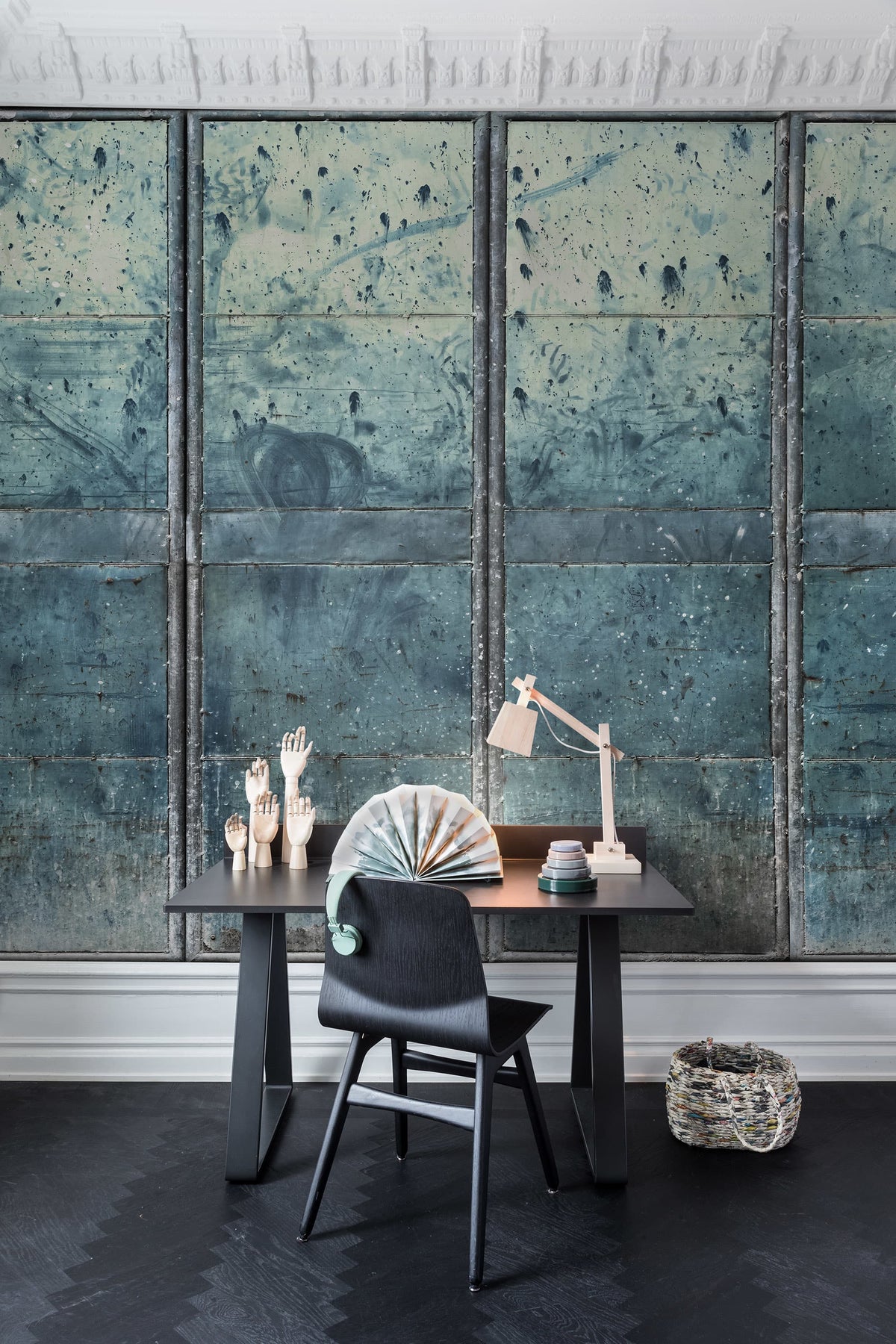 Metal Gradient Mural Wallpaper - room preview 03