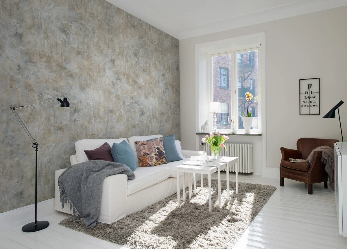 Fossil Stone Mural Wallpaper - room preview 03