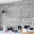 Wooden Concrete Mural Wallpaper - room preview 03