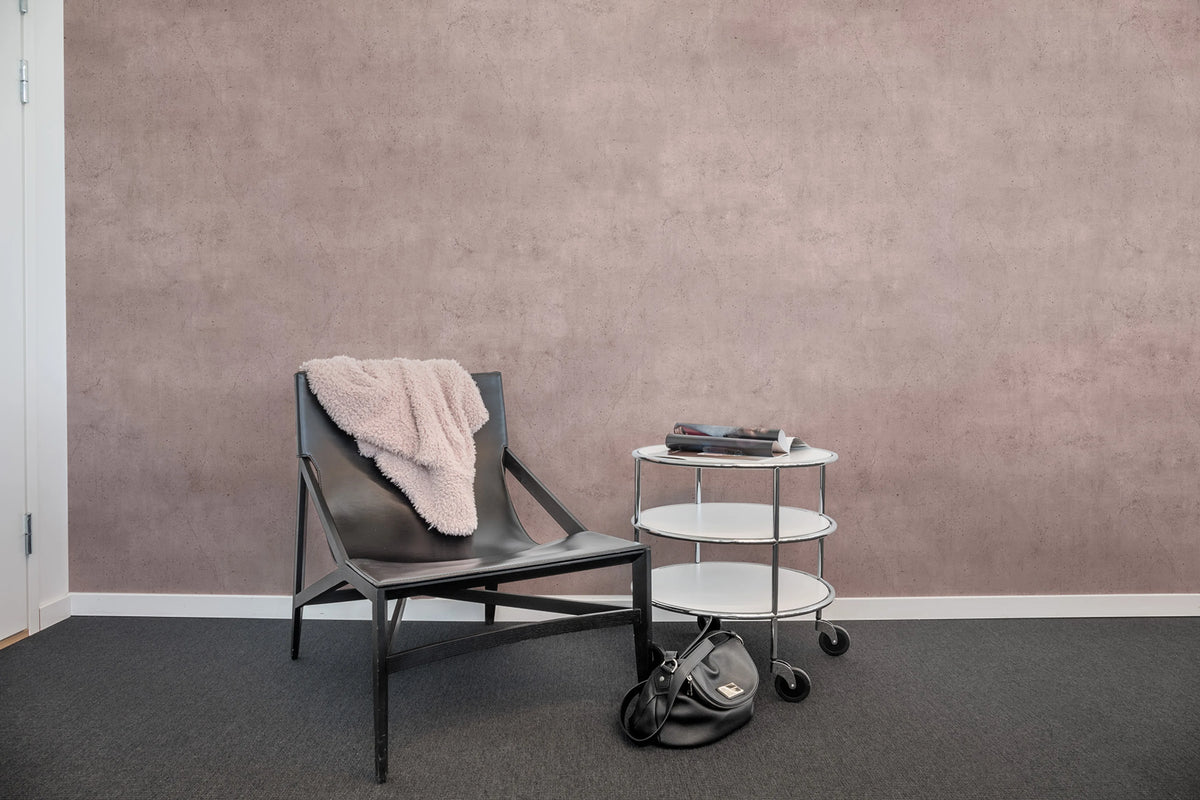 Solid, Blush Mural Wallpaper - room preview 03