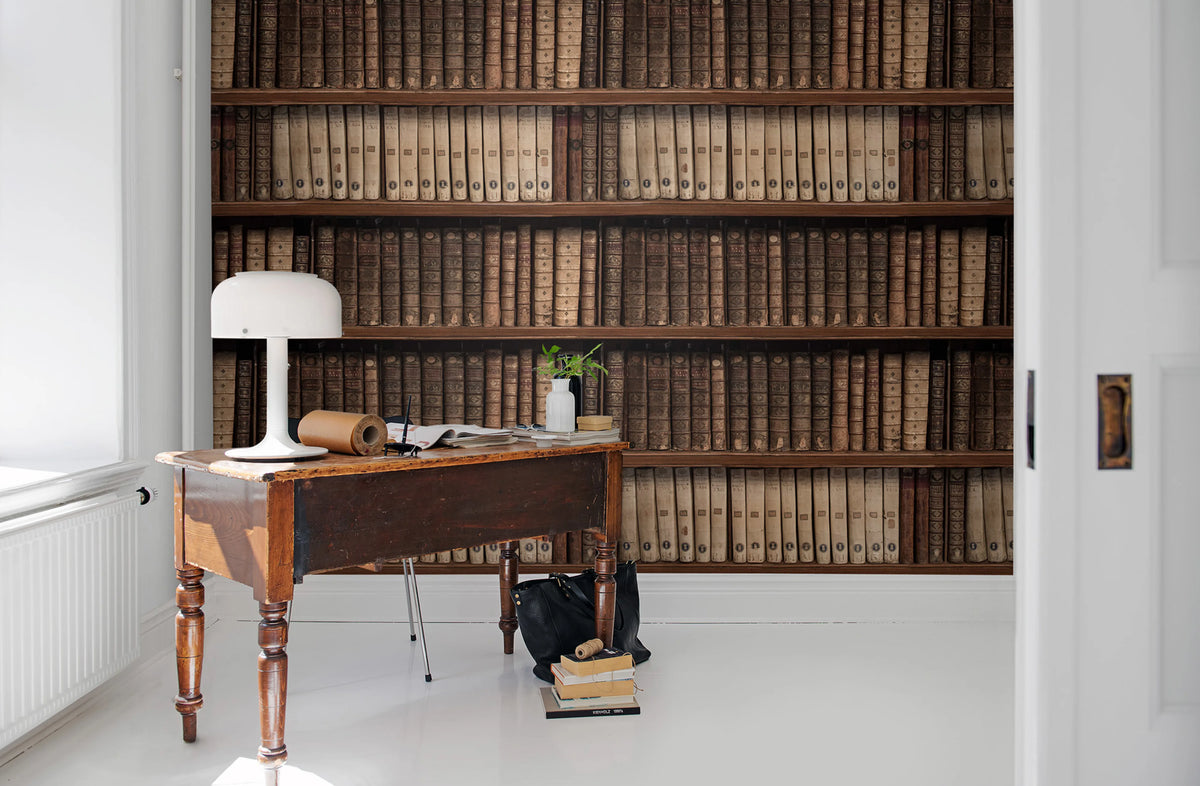 Antique Books Mural Wallpaper - room preview 03