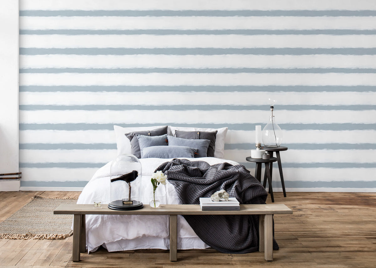 Tidemark, Blue Mural Wallpaper - room preview 03