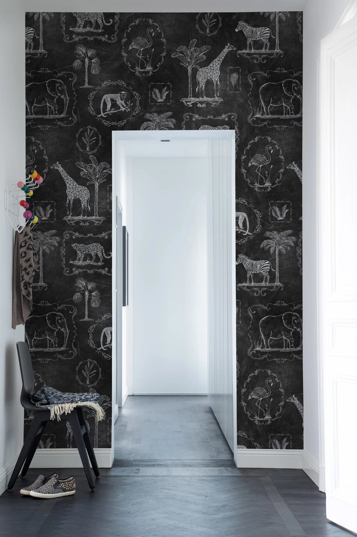 Animal Party, Blackboard Mural Wallpaper - room preview 03