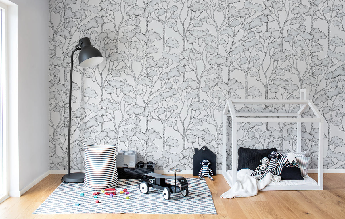 Animal Tree Mural Wallpaper - room preview 03