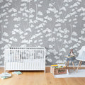 Animal Tree, Gray Mural Wallpaper - room preview 03