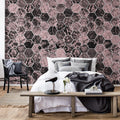 Mixed Memories, Dusty Pink Mural Wallpaper - room preview 03