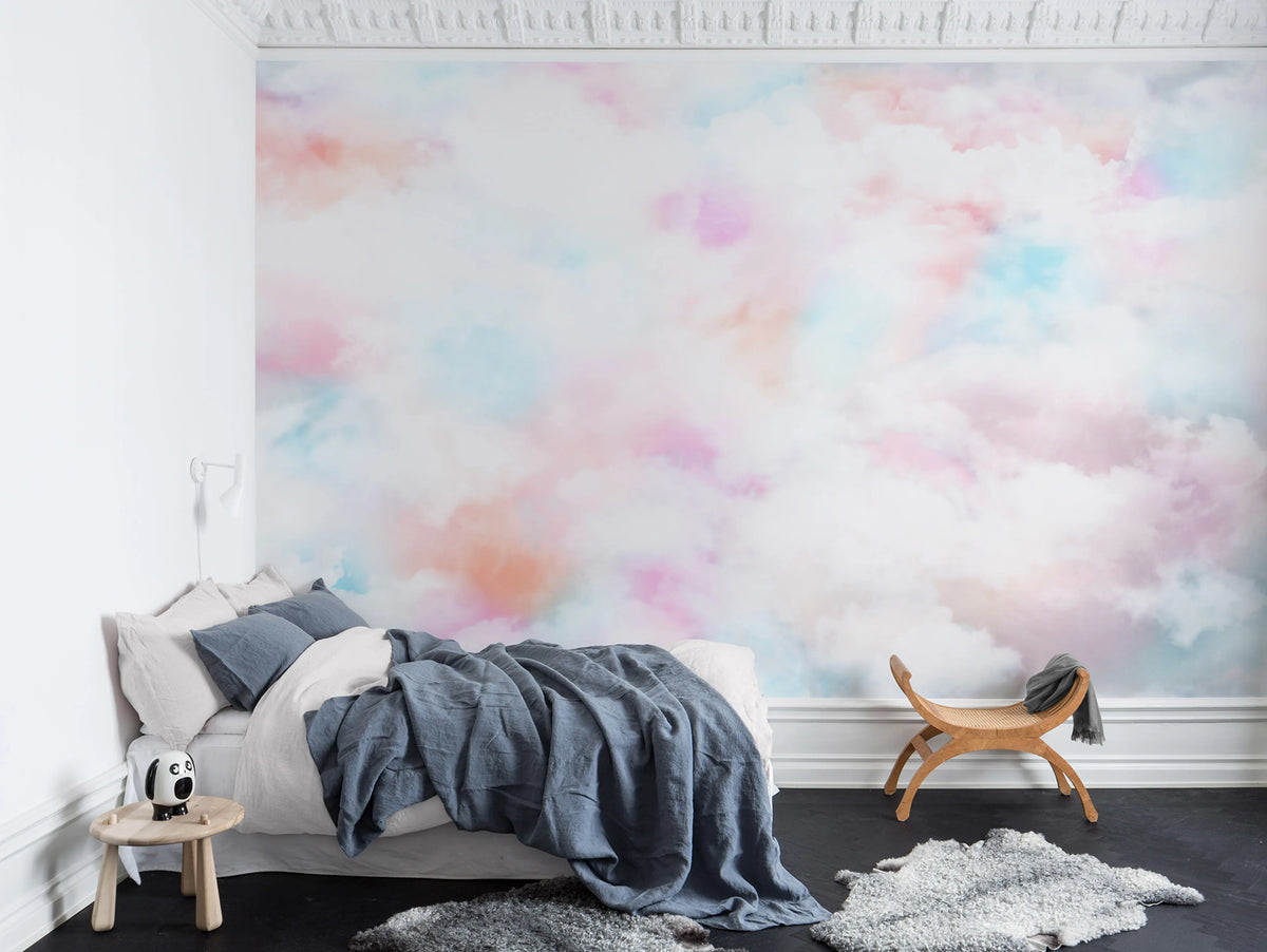 Coral Clouds Mural Wallpaper - room preview 03