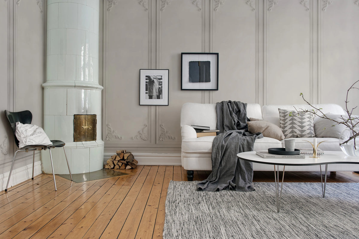French Panels, Ashes Mural Wallpaper - room preview 03